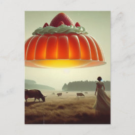 Surrealistische Oranje zoete traktatie in de zuive Briefkaart