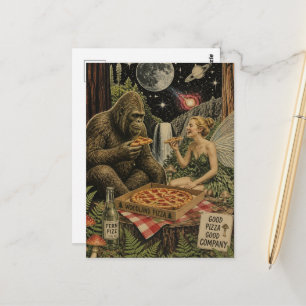 Surrealistische pizzanacht met Sasquatch en de fee Briefkaart