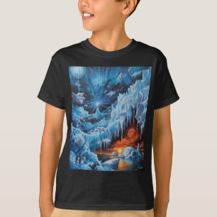 Surrealistische poolfantasie Aurora Borealis T-shirt