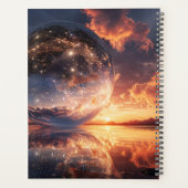 Surrealistische reflecterende bol met sterren planner (Achterkant)