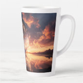 Surrealistische reflectieve bol met sterren latte mok (Rechts)