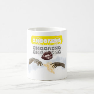 Surrealistische Rokkende Lippen en Michelangelo Ha Koffiemok