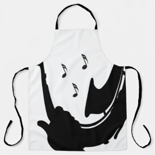 Surrealistische saxofonist schort