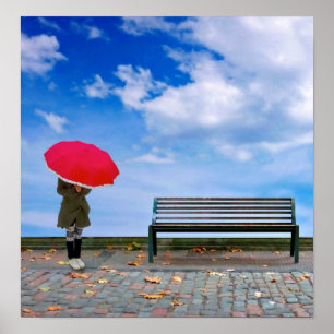 Surrealistische scène poster