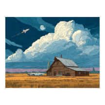 Surrealistische Science-Fictionboerderij met Illus