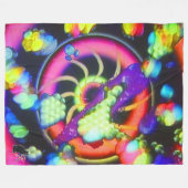 Surrealistische spiraal fleece deken (Voorkant (Horizontaal))