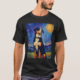 Surrealistische Sterrennacht Greater Swiss Mountai T-shirt
