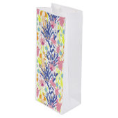 Surrealistische tuin wijn cadeautas (Voorkant Gekanteld)