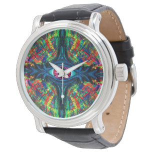 Surrealistische Verdraaide Trippy Oog Visioenachti Horloge