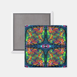 Surrealistische Verdraaide Trippy Oog Visioenair O Magneet