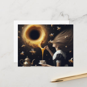 Surrealistische Vrouw en Bijen Ochtend Thee en Hon Briefkaart