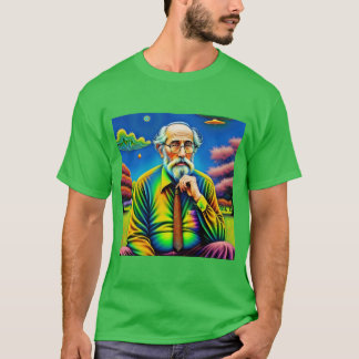 Surrealistische wijsheid, oudere contemplatie t-shirt
