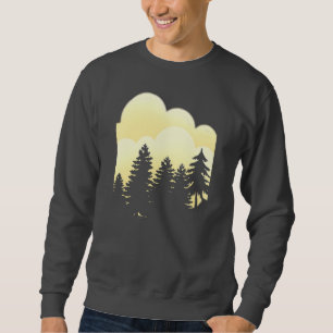 Surrealistische wolk met Spine Trees Esthetisch Trui