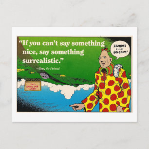 Surrealistische Zippy-kaart Briefkaart
