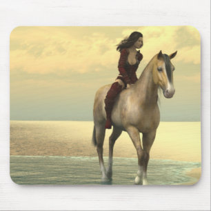 Surreality - meisje op een paard muismat