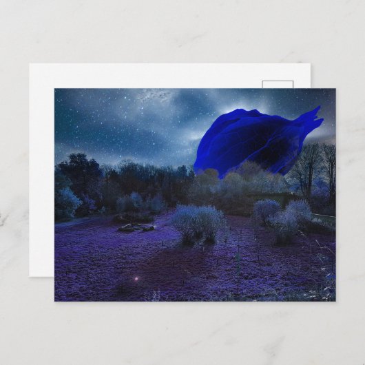 Surreëel blauw landschap briefkaart (Voorkant / Achterkant)