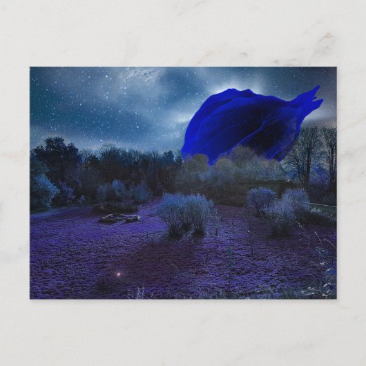 Surreëel blauw landschap briefkaart (Voorkant)