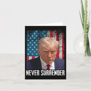 Surrender Trump Mok Shot 2024 President Amerikaans Kaart