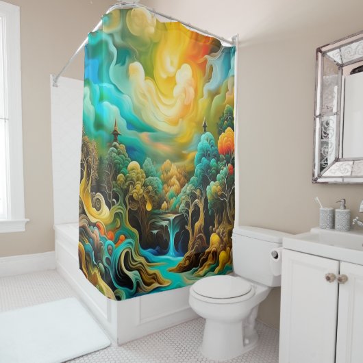 Surreus Forest Douchegordijn (In situ)