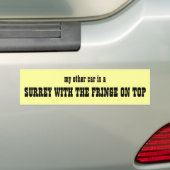 Surrey met de rand op de bovenste Bumpersticker (Op auto)