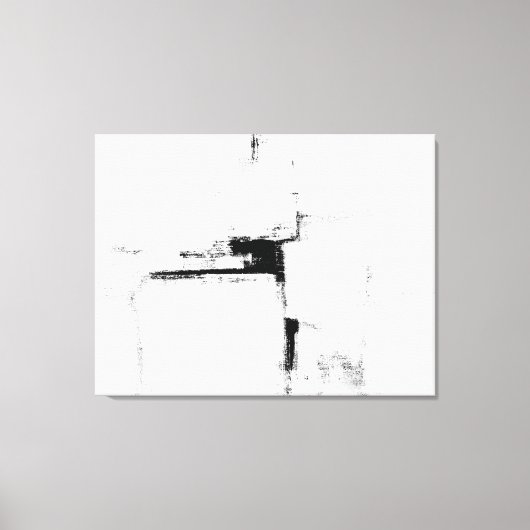 'Surround' Zwart-wit Abstracte kunst Canvas Afdruk (Voorkant)