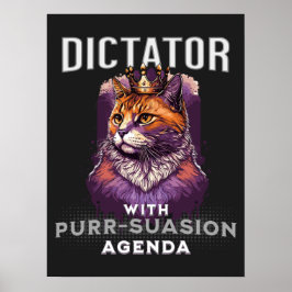 Sursuasion Agenda Grappige Cat Quote Poster