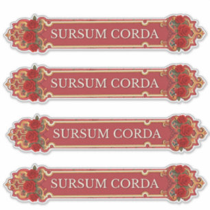 Sursum Corda Vintage Roos Katholiek Sticker
