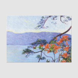 Suruga Bay, Azalea door Lilla Cabot Perry Tissuepapier