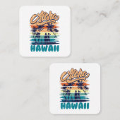 Surven - Aloha Hawaii Vierkante Visitekaartje (Voorkant / Achterkant)