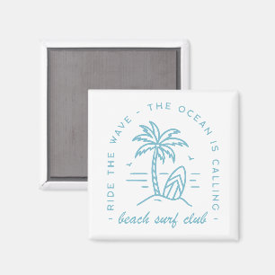 Surven Beach Club Surfer Surfen Oceaan Liefhebber Magneet