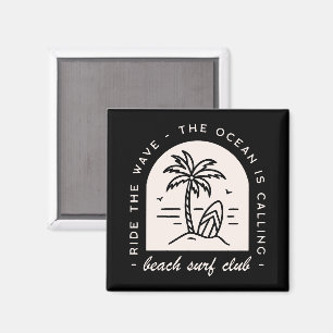 Surven Beach Club Surfing Lovers Crew Zwart Magneet