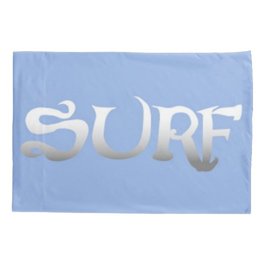 Surven blauw standaard kussensloop 2 zijdes (Achterkant)