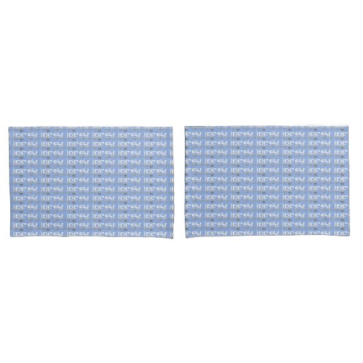 Surven blauw standaard kussenslopen paar (Voorkant-Set)