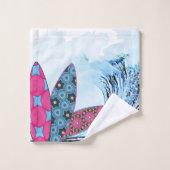 Surven borden en golven bad handdoek (Wasdoekje)