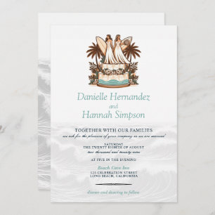 Surven bruiden bruiloft uitnodiging