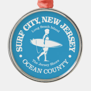 Surven City (surfer) Metalen Ornament
