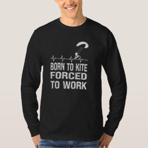 surven kitesurfen hartslag kitesurfer watersport t-shirt