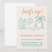 Surven op verjaardagsuitnodiging kaart (Voorkant / Achterkant)