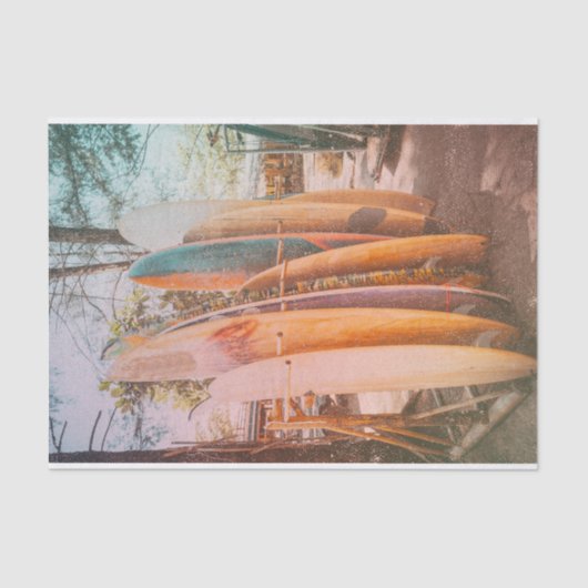 Surven Shack Surf Board Beach Decoupage Papier (Voorkant)