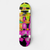 Surven stijl kleuren: Paarse en olijfgroen Skateboard (Voorkant)