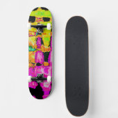 Surven stijl kleuren: Paarse en olijfgroen Skateboard (Voorkant)