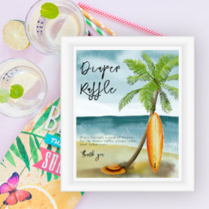 Surven strand - Luier Raffle spel Poster