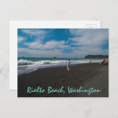 Surven vissers Rialto Beach, Washington Briefkaart (Voorkant / Achterkant)