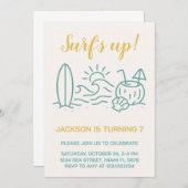 Surven's Up bewerkbare verjaardagsuitnodiging Kaart (Voorkant / Achterkant)