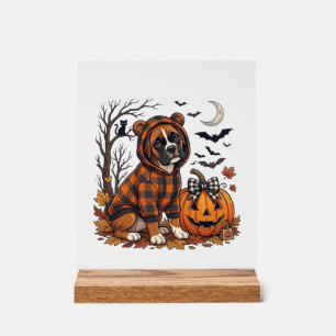 Survêtement à carreaux pour chien Boxer Halloween