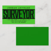 Surveyor Carte de visite vert (Devant / Derrière)