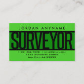 Surveyor Carte de visite vert (Devant)