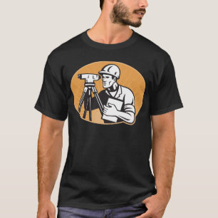 Surveyor Engineer Theodolite Total Station T-shirt