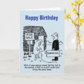 Surveyor geeft pig zijn evaluatie van een eigendom kaart (Gele Bloem)