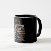 Surveyor Hourly Rate Funny Gift Idea Mok (Voorkant rechts)